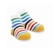 White Multi Striped Sock