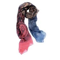 Black And Coffee Paisley Scarf