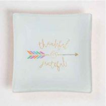 Thankful & Grateful Glass Tray By Natural Life