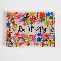 Be Happy Glass Tray By Natural Life