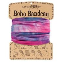 Pink/Blue/White Tie-Dye Boho Bandeau By Natural Life