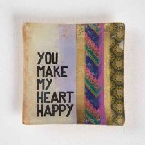 You Make My Heart Happy Glass Tray By Natural Life