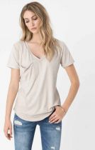Ivory Suede Pocket Tee By Z-Supply
