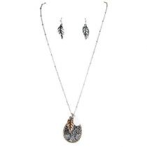 Tree Medallion Necklace Set By Rain Jewelry