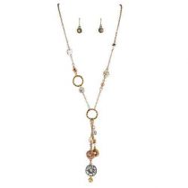 Multi Metal Charm Necklace Set By Rain Jewelry
