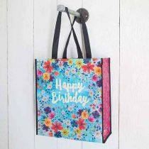 Happy Birthday Large Floral Gift Bag By Natural Life