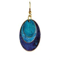 Colorful Patina Ovals Earring