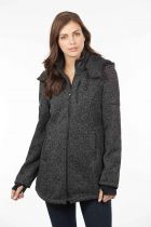 Charcoal Bonded Hooded Jacket By French Dressing Jeans