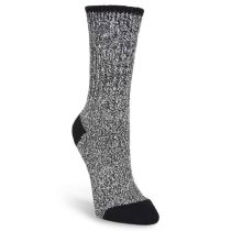 Soft And Cozy Black & White Marled Boot Sock