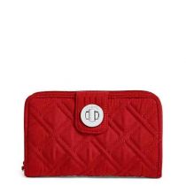 Rfid Turnlock Wallet In Cardinal Red