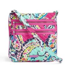 Iconic Triple Zip Hipster In Wildflower Paisley By Vera Brad