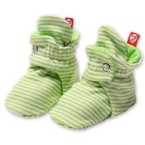 Lime Candy Stripe Booties By Zutano