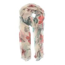 Ivory Flower Song Scarf By Joy Accessories