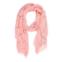 Coral Abstract Geometric Scarf By Joy Accessories