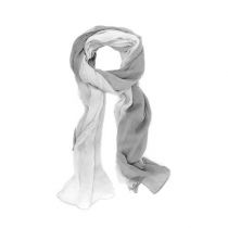 Grey Solid Ombre Crinkle Scarf By Joy Accessories