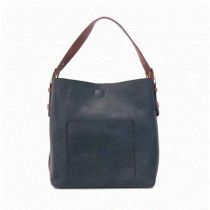 Indigo Hobo Cedar Handle Handbag By Joy Accessories