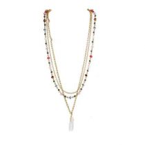 *gold Natural Bead Crystal Necklace By Rain Jewelry