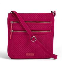 Iconic Rfid Triple Zip Hipster In Passion Pink