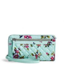 Iconic Rfid Front Zip Wristlet In Water Bouquet