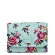 Iconic Rfid Riley Compact Wallet In Water Bouquet