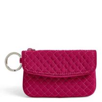 Iconic Jen Zip Id In Passion Pink By Vera Bradley
