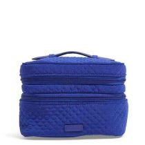 Iconic Jewelry Train Case In Gage Blue