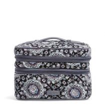 Iconic Jewelry Train Case In Charcoal Medallion