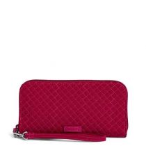 Iconic Rfid Accordian Wristlet In Passion Pink