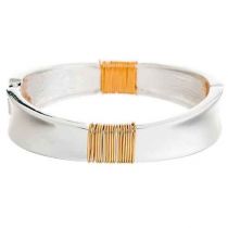 Two Tone Wire Wrap Bracelet