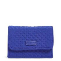 Iconic Rfid Riley Compact Wallet In Gage Blue