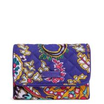 Iconic Rfid Riley Compact Wallet In Romantic Paisley By Vera