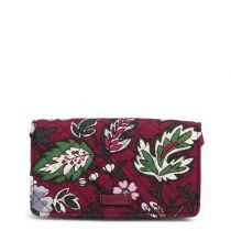 Iconic Rfid All Together Crossbody In Bordeaux Blooms