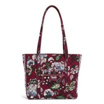Iconic Small Vera Tote In Bordeaux Blooms