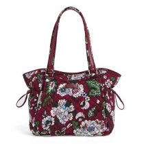 Iconic Glenna Satchel In Bordeaux Blooms