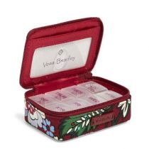 Iconic Travel Pill Case In Bordeaux Blooms