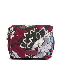 Iconic Rfid Card Case In Bordeaux Blooms