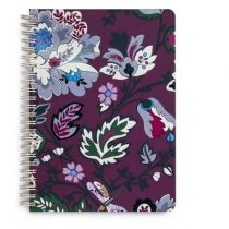 Mini Notebook With Pocket In Bordeaux Blooms