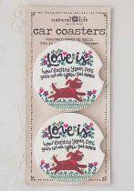 Love Is Dog Car Coasters By Natural Life