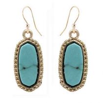 Small Turquoise Oval Kendall Earrings