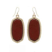 Large Red Oval Kendal Earrings