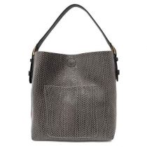 Charcoal Python Hobo Handbag