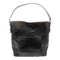 Black Hobo With Black Handle Handbag