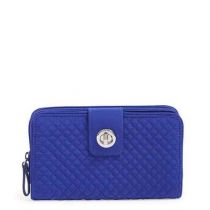 Iconic Turnlock Wallet In Gage Blue