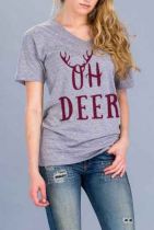 Oh Deer V-Neck Top
