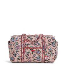 Iconic Large Travel Duffel In Stitched Flowers