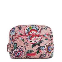 Iconic Large Cosmetic In Stitched Flowers By Vera Bradley