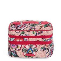 Iconic Jewelry Train Case In Stitched Flowers