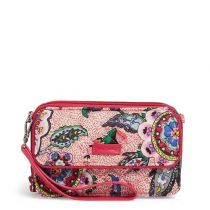Iconic Rfid All In One Crossbody In Stiched Flowers