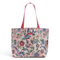 Drawstring Family Tote In Stitched Garden