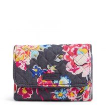 Iconic Rfid Riley Compact Wallet In Pretty Posies